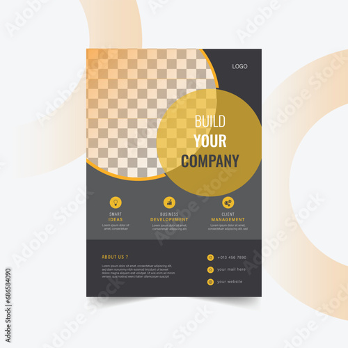 Modern business flyer template .