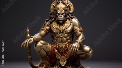 lord hanuman Statue in various poses  generative AI