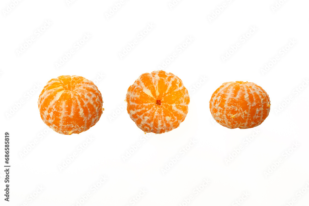 Cut side of a delicious-looking tangerine Cut side of a delicious-looking tangerine