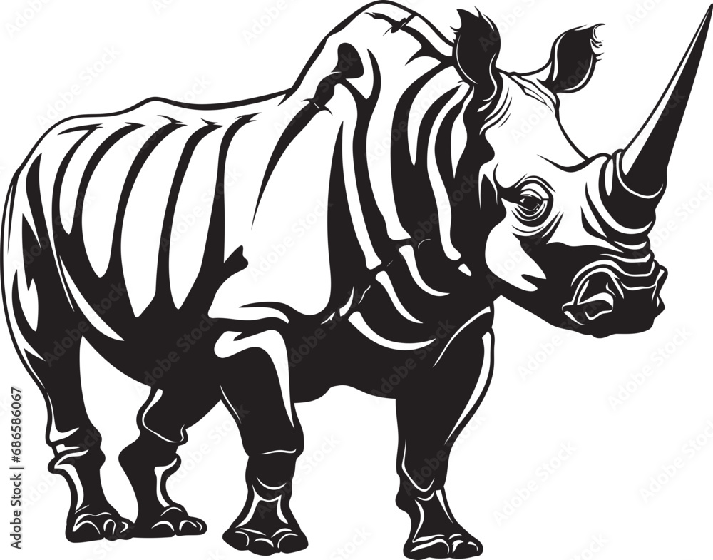 Dynamic Elegance Black Rhino Vector Concept Iconic Resilience Rhino Skeleton in Black Dynamic Elegance Black Rhino Vector Concept Iconic Resilience Rhino Skeleton in Black