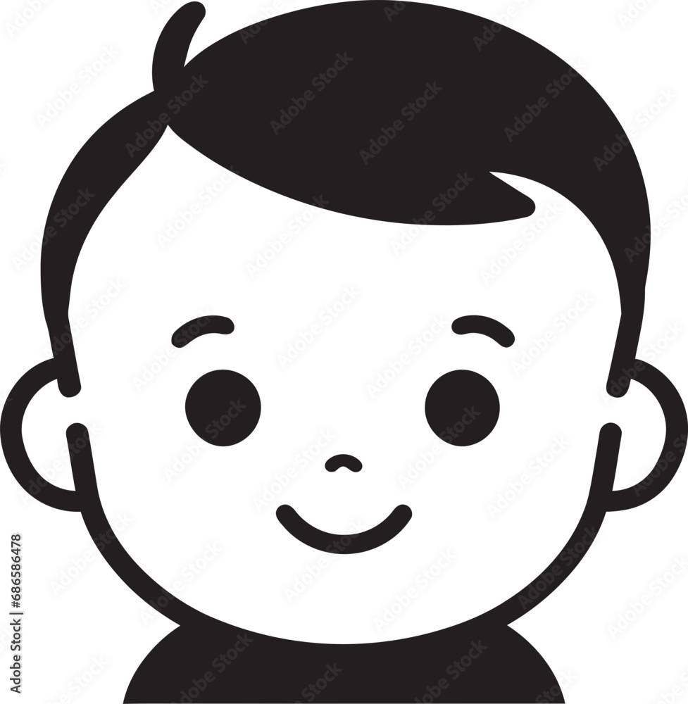 Lively Laughter Black Vector Icon for Little Ones Playful Pint Sized Child in Black Vector Logo Lively Laughter Black Vector Icon for Little Ones Playful Pint Sized Child in Black Vector Logo
