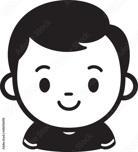 Dainty Daydreams Small Child in Vector Mini Munchkins Black Vector Logo for Little Ones