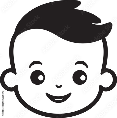 Bitty Bliss Black Vector Logo for Little Hearts Dainty Daydreams Child in Black Vector Icon