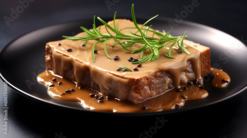 Foie Gras: Indulge in the rich and buttery foie gras, paired with the decadent essence of truffles. Generated with AI