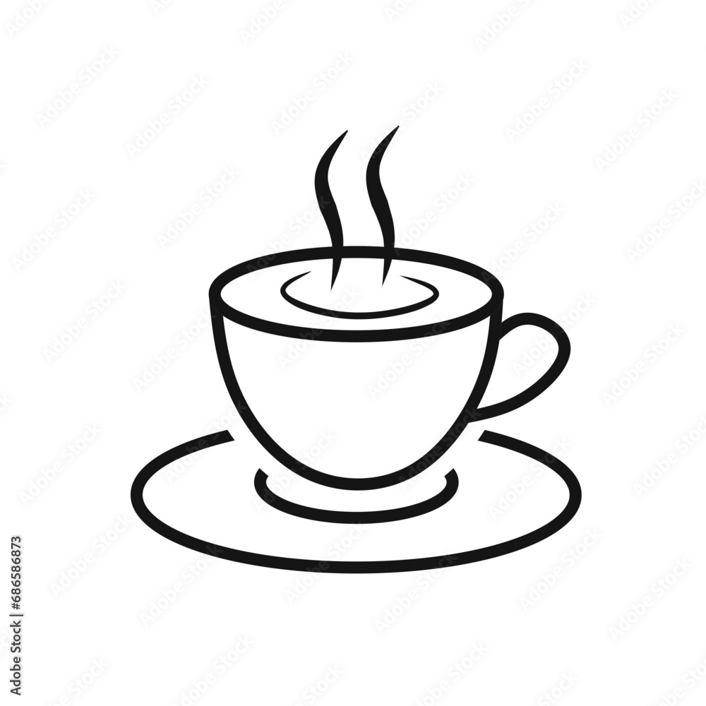coffee break icon vector on white background coffee break icon vector on white background