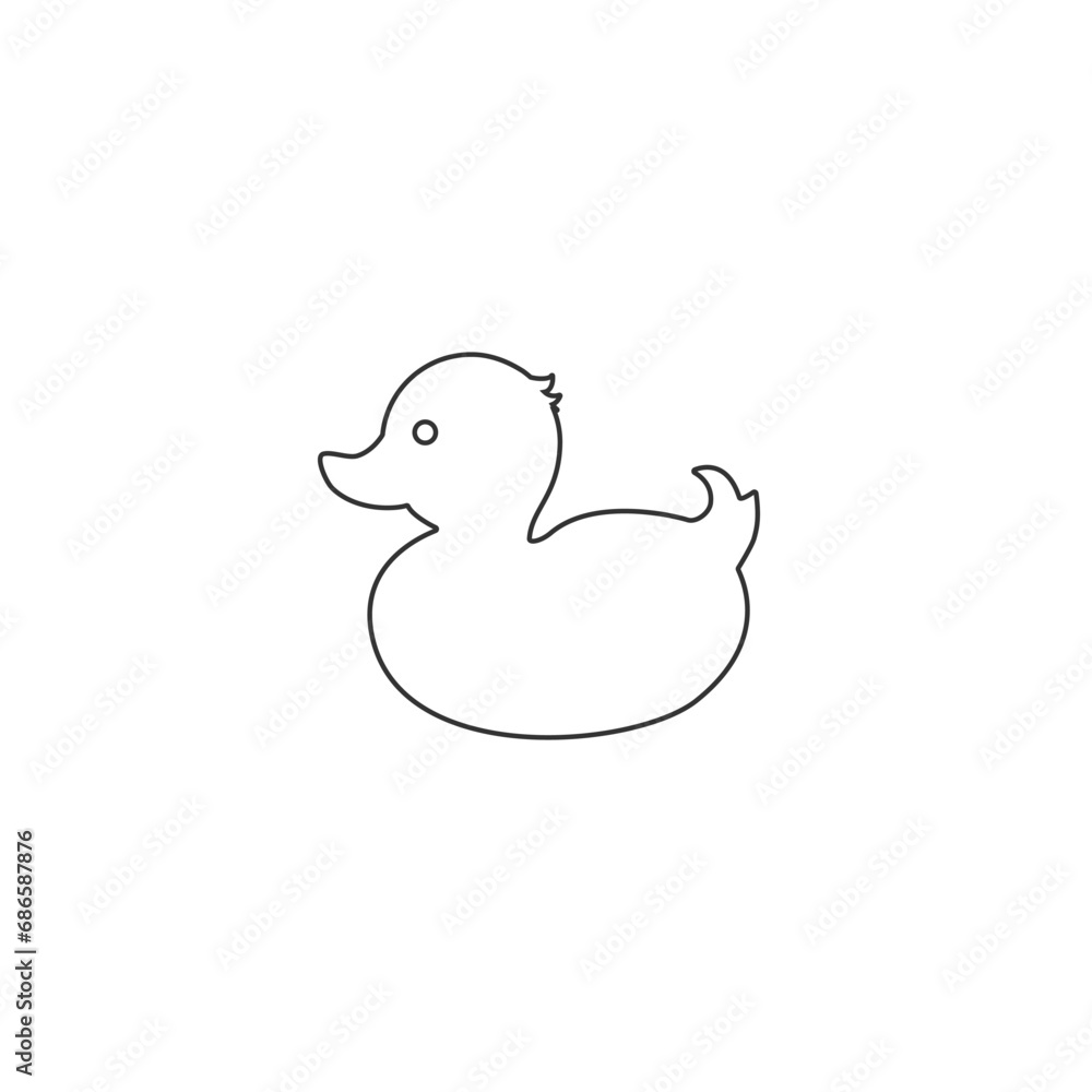 Duck toy icon. Inflatable rubber duck. Vector illustration, flat design element Duck toy icon. Inflatable rubber duck. Vector illustration, flat design element
