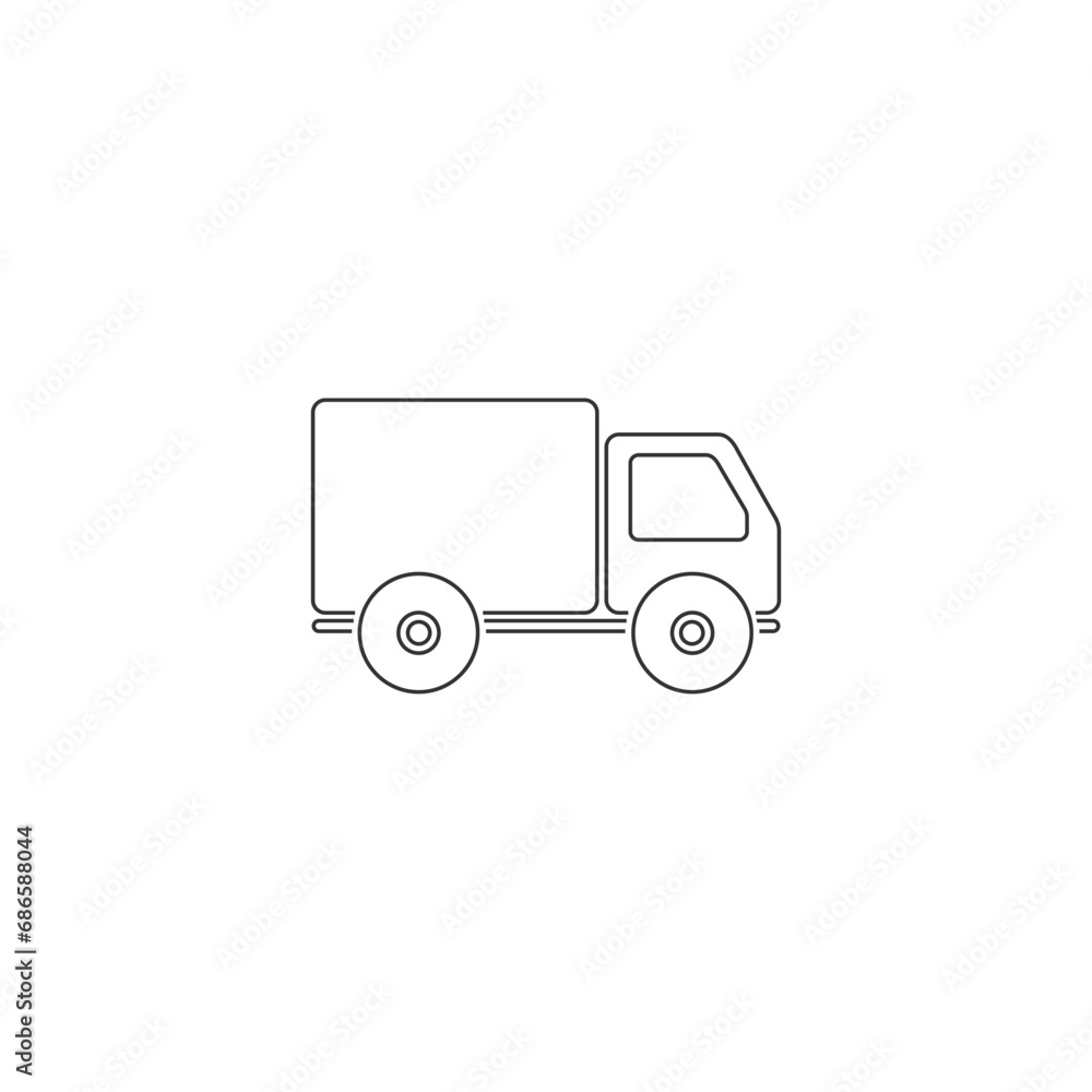 Fast truck. Fast delivery icon. Vector