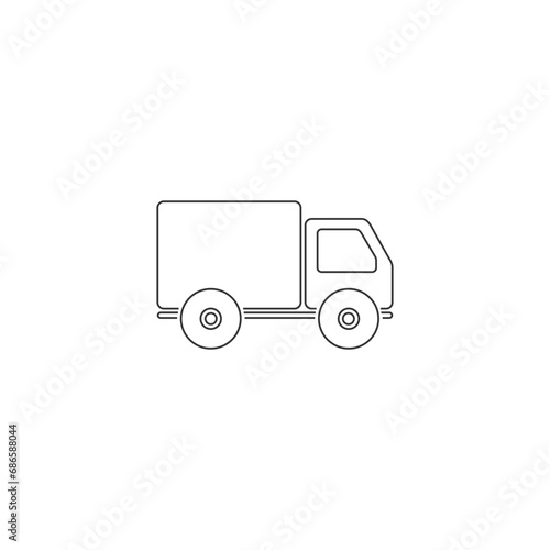 Fast truck. Fast delivery icon. Vector