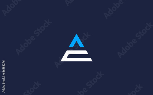 initials letter ac triangle logo icon design Vector design template inspiration