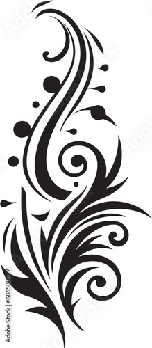 Curvilinear Symphony Abstracts in Contemporary Vector Design Sculpted Whirls Modern Curly Designs in Vector Art