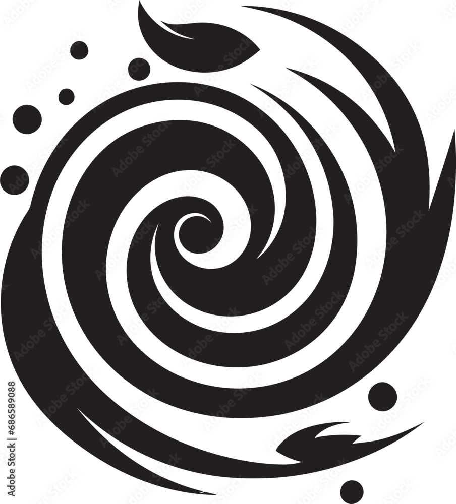 Naklejka premium Curly Whirlwind Abstract Vectors in Modern Style Fluid Curves Modern Vector Art with Curly Elegance