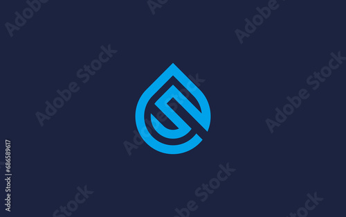 letter cs with drops logo icon design Vector design template inspiration