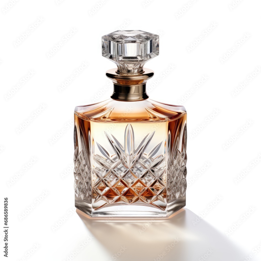 Luxury Cut Glass Perfume Bottle with Amber Elixir Luxury Cut Glass Perfume Bottle with Amber Elixir