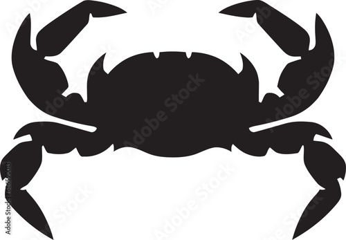 Coral Commander Crab Icon Vector Crustacean Crest Vector Crab Design