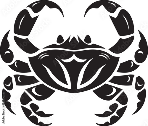 Clawed Commander Vector Crab Icon Oceanic Overlord Vector Crab Emblem
