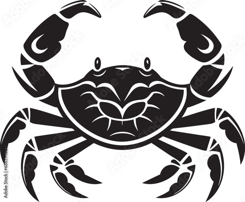 Shoreline Sovereign Vector Crab Icon Coral Commander Crab Emblem Vector