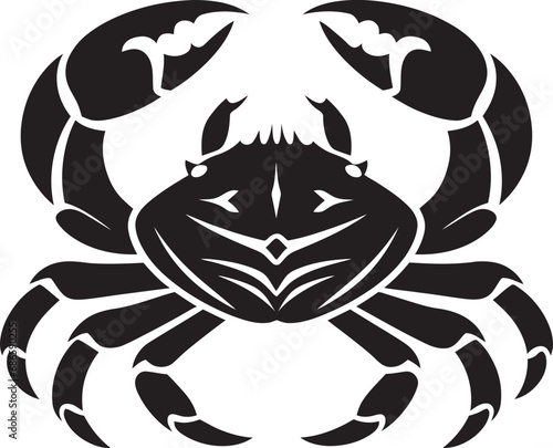 Beachside Commander Crab Icon Tidal Triumph Crab Vector Design