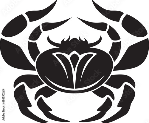 Clawed Defender Vector Crab Symbol Beachside Commander Crab Icon