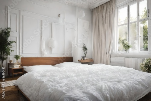 Explore the concept of a blank slate in the morning, with a neatly folded duvet awaiting the night's return © Abdul