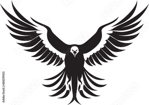 Elegant Predator Emblem Vector Eagle Predatory Majesty Black Eagle Design