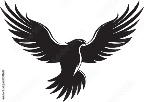 Regal Avian Symbol Eagle Vector Design Sovereign Predator Silhouette Black Eagle Icon
