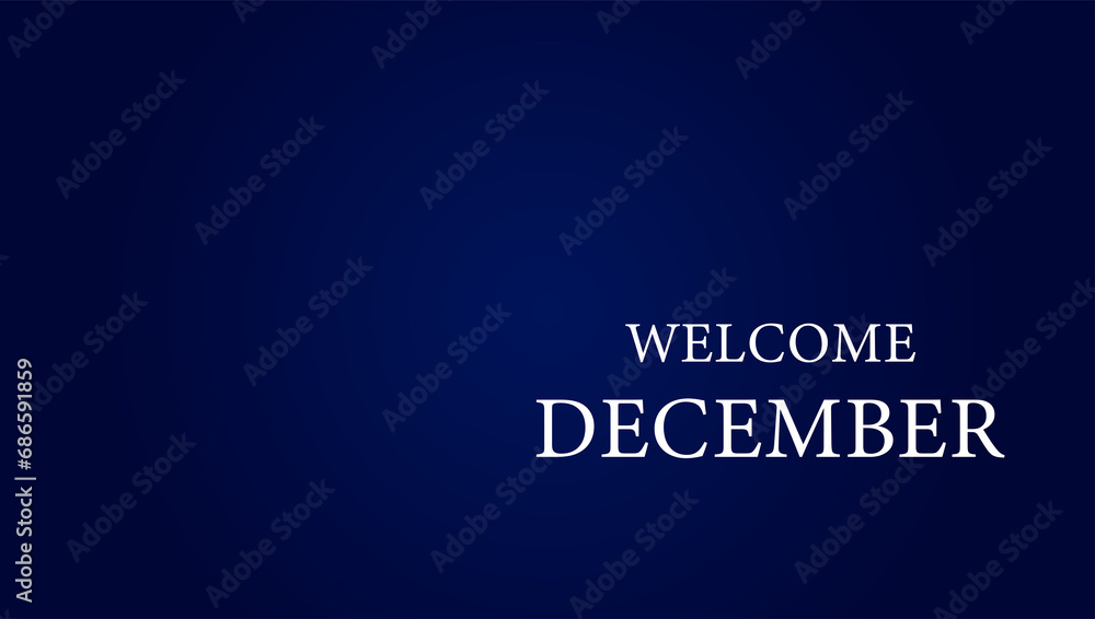 Welcome December Amazing Text Design illustration Welcome December Amazing Text Design illustration