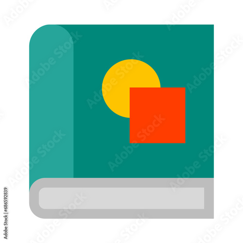 Art Book Vector Flat Icon Design