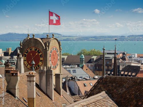 Fotografie Tour Diesse (Clock Tower), Neuchâtel