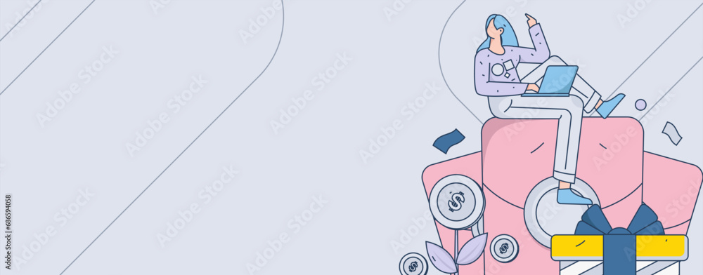 Festive Shopping E-Commerce Online Shopping People Flat Vector Concept Operation Hand Drawn Illustration
Festive Shopping E-Commerce Online Shopping People Flat Vector Concept Operation Hand Drawn Illustration