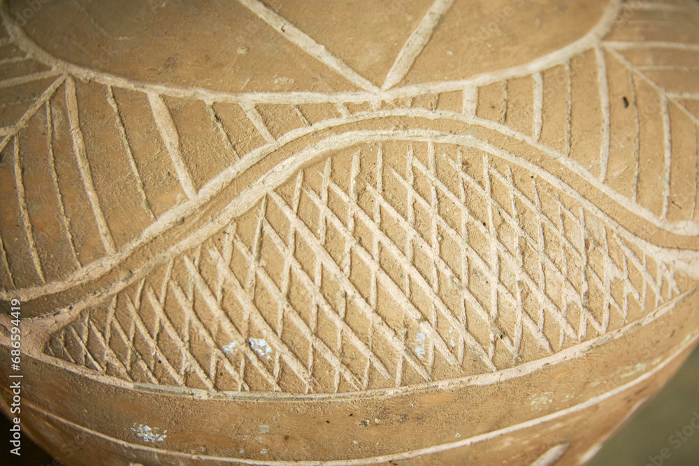 Vadastra ceramic vessels made by hand from clay