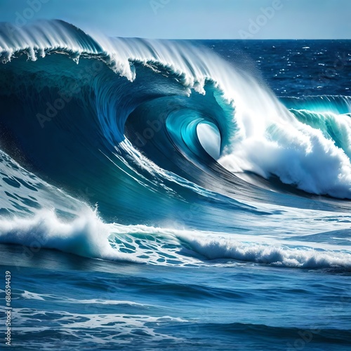 giant blue ocean sea waves