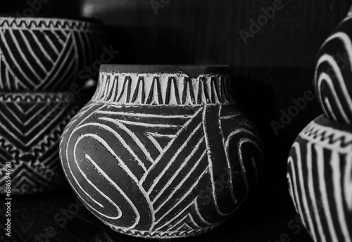 Vadastra ceramic vessels made by hand from clay photo