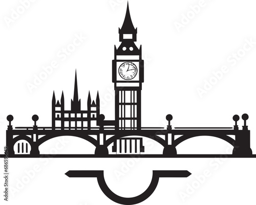 Westminster Abbey Vector Black Design Urban Majesty Black Vector Icon