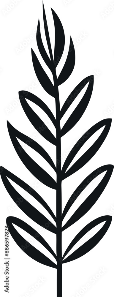 Island Paradise Petal Black Icon Tropical Foliage Beauty Vector Black Design Island Paradise Petal Black Icon Tropical Foliage Beauty Vector Black Design