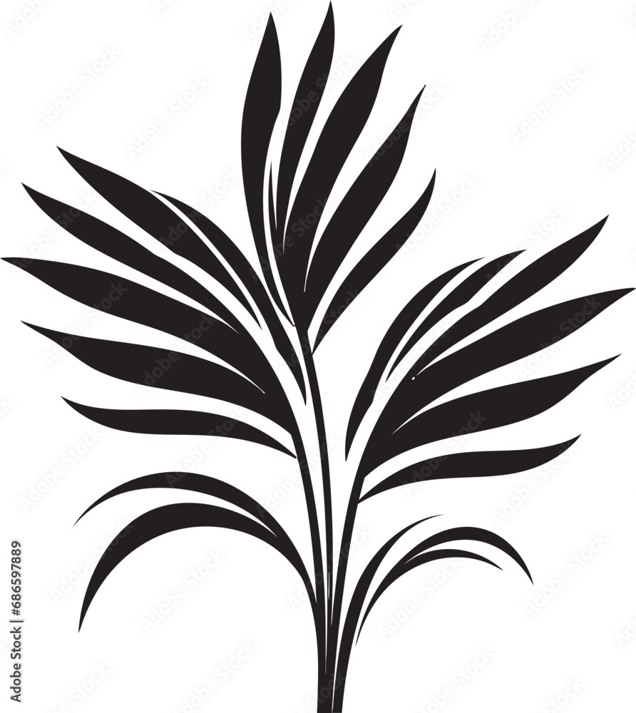 Tropical Majesty Bloom Vector Black Design Black Vector Island Blossom Icon Tropical Majesty Bloom Vector Black Design Black Vector Island Blossom Icon