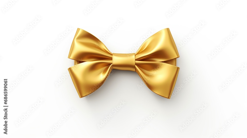 Gold Bowtie and Ribbon Isolated on the White Background
Gold Bowtie and Ribbon Isolated on the White Background