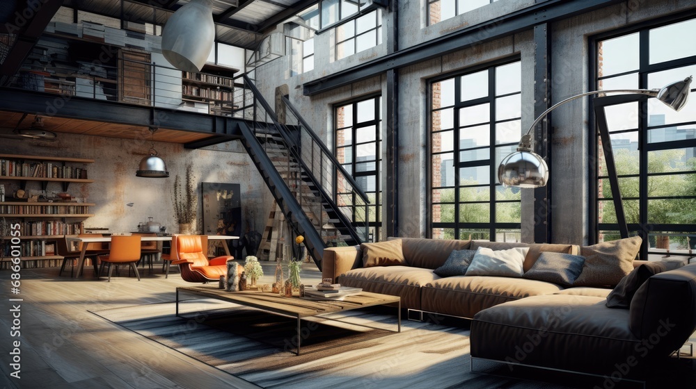 Stylish Contemporary Loft Interior Design