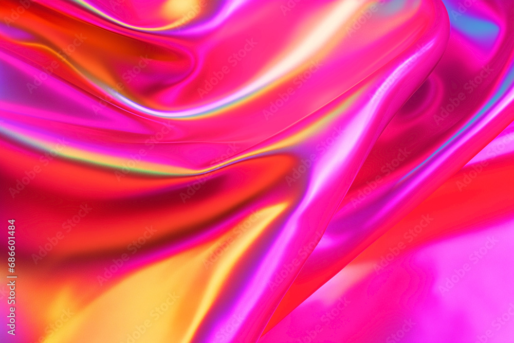 Holographic iridescent foil texture. Pink, deep orange and bright yellow pastel and gradient colors. Modern and futuristic design, feeling of luxury and sophistication. Holographic iridescent foil texture. Pink, deep orange and bright yellow pastel and gradient colors. Modern and futuristic design, feeling of luxury and sophistication.