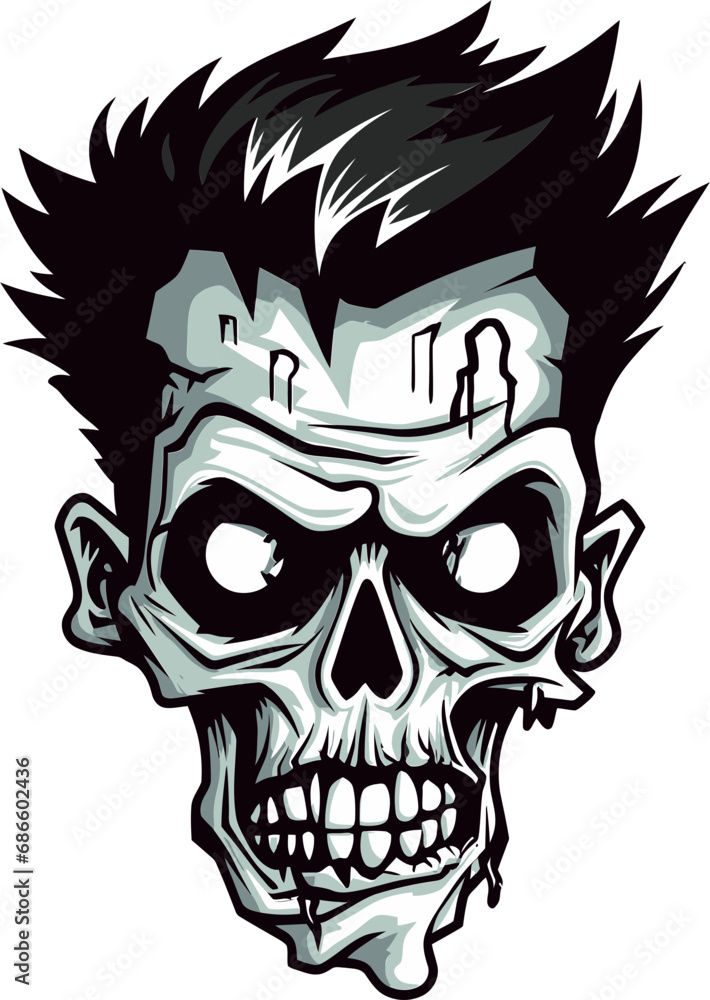 Terrifying Mascot Zombie Vector Icon Zombie Spirit Mascot Vector Illustration Terrifying Mascot Zombie Vector Icon Zombie Spirit Mascot Vector Illustration