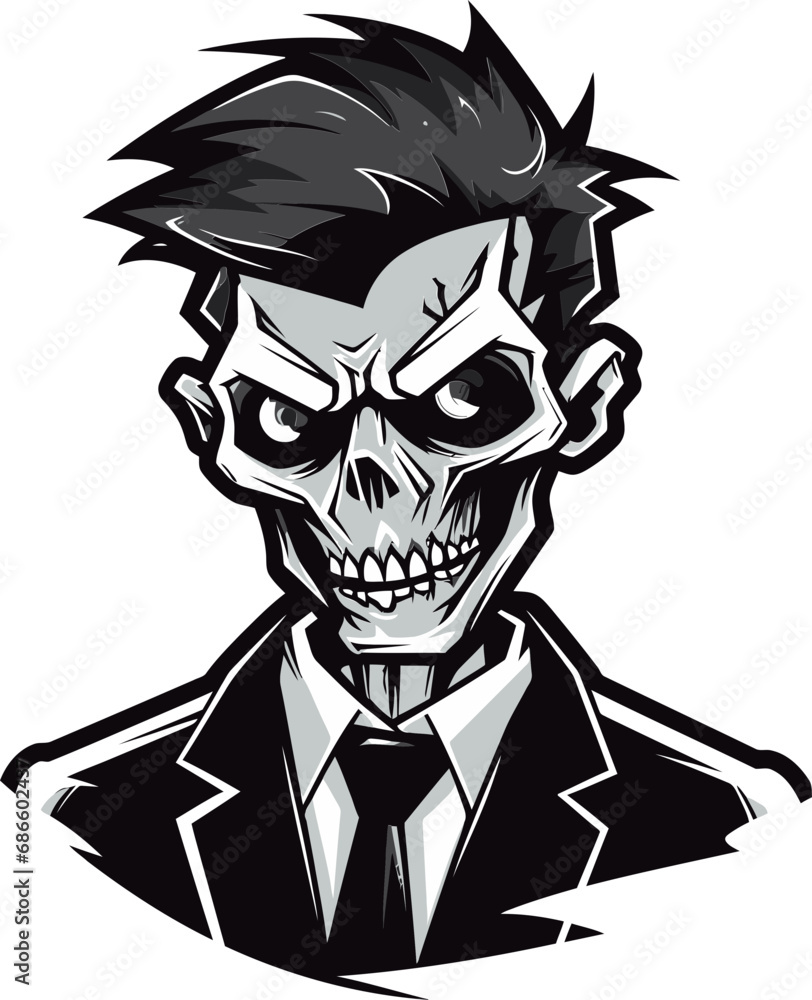 Malevolent Zombie Mascot Vector Design Decayed Mascot Zombie Vector Icon Malevolent Zombie Mascot Vector Design Decayed Mascot Zombie Vector Icon