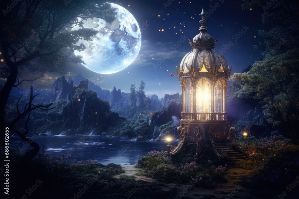 Obraz premium Beautiful Fantasy Light Lamps