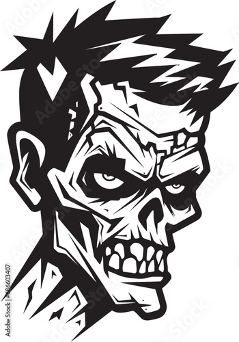 Ghastly Guardian Zombie Mascot Zombie Sidekick Mascot Vector