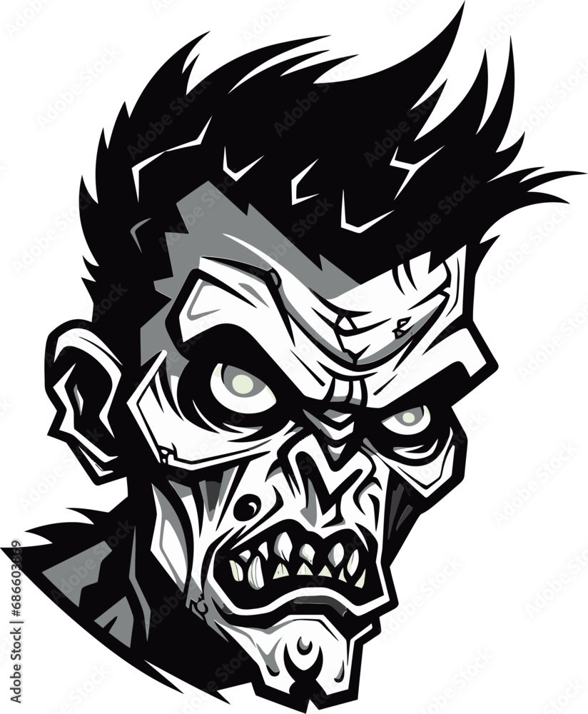 Undead Pal Zombie Mascot Illustration Ghastly Companion Mascot Zombie Vector Undead Pal Zombie Mascot Illustration Ghastly Companion Mascot Zombie Vector