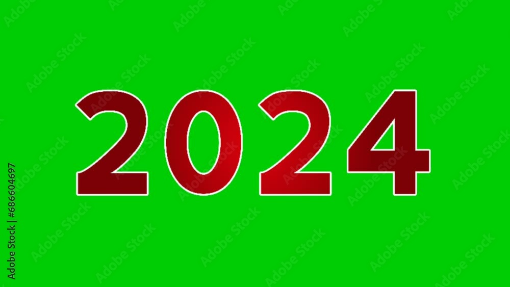 2024 number animation motion graphics happy new year concept animation motion graphics on green screen video elements 2024 number animation motion graphics happy new year concept animation motion graphics on green screen video elements
