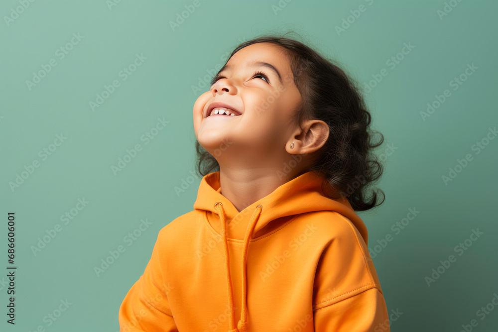 Innocence Reflects: Child's Thoughtful Smile Innocence Reflects: Child's Thoughtful Smile