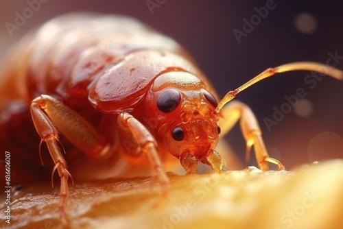 Detailing of the bed bug  macro photography