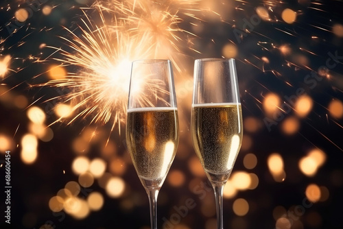 Cheers to Fireworks: Champagne Close-up