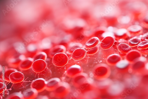 Close up of blood cells   abstract detailed background with copy space for text placement
