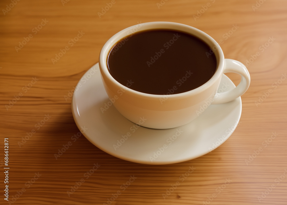 cup of coffee on wooden table cup of coffee on wooden table