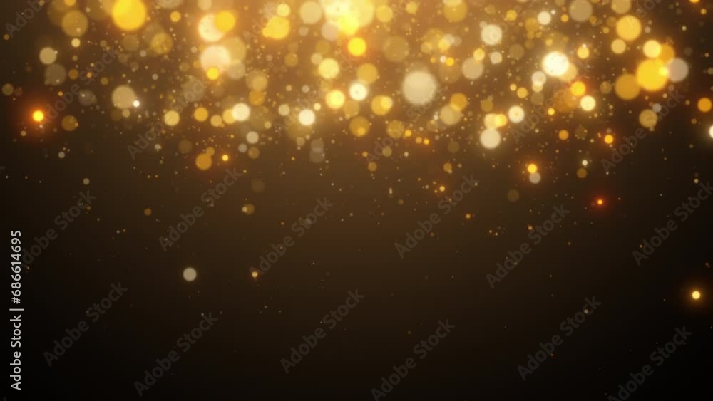elegant golden black bokeh light christmas background video